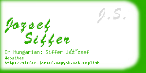 jozsef siffer business card